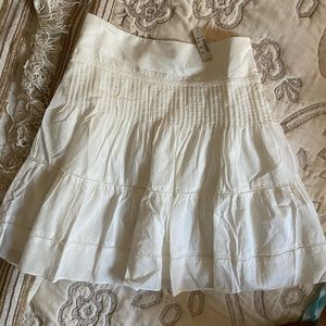 NWT White 100% cotton skirt